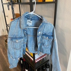 Zara cropped jean jacket